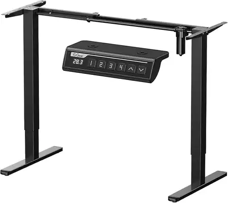 Estructura de escritorio elevable ErGear en color negro con motor único y 4 memorias programables, ideal para montar tu setup personalizado.