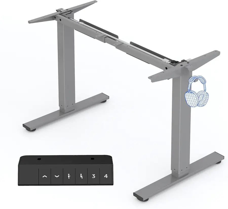 Estructura elevable del Flexispot EC1 en color gris con control inteligente