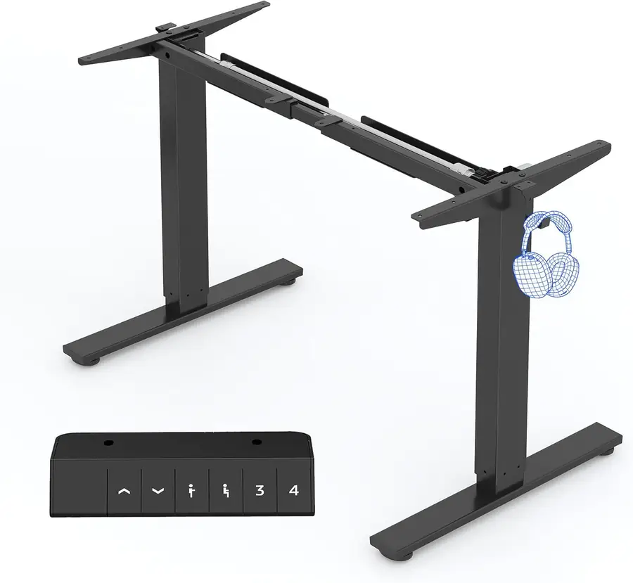 estructura-escritorio-elevable-flexispot-ec1-negra Estructura del escritorio elevable Flexispot EC1 en acabado negro