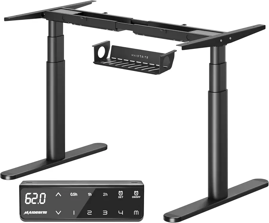 estructura-escritorio-elevable-maidesite-el2-plus-art-negra Estructura Maidesite EL2 Plus Art negra con sistema eléctrico de altura ajustable